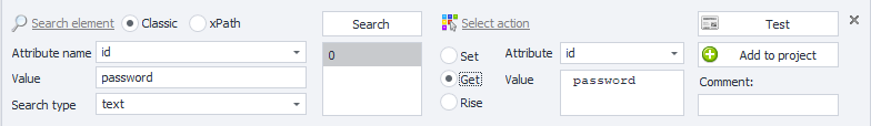 Search parameters