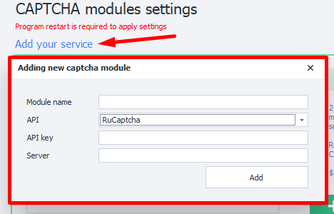 Adding a new module
