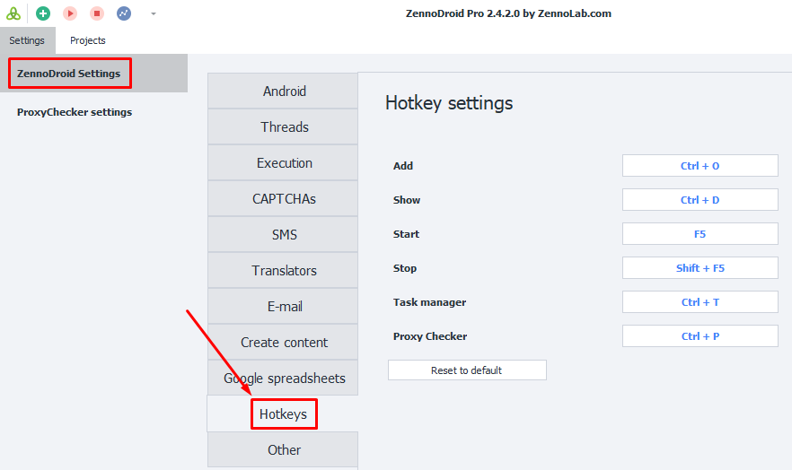 Hotkeys