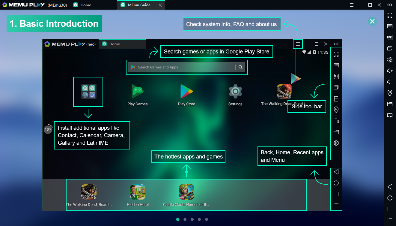 Quick overview of the interface