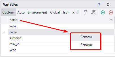 Context menu.