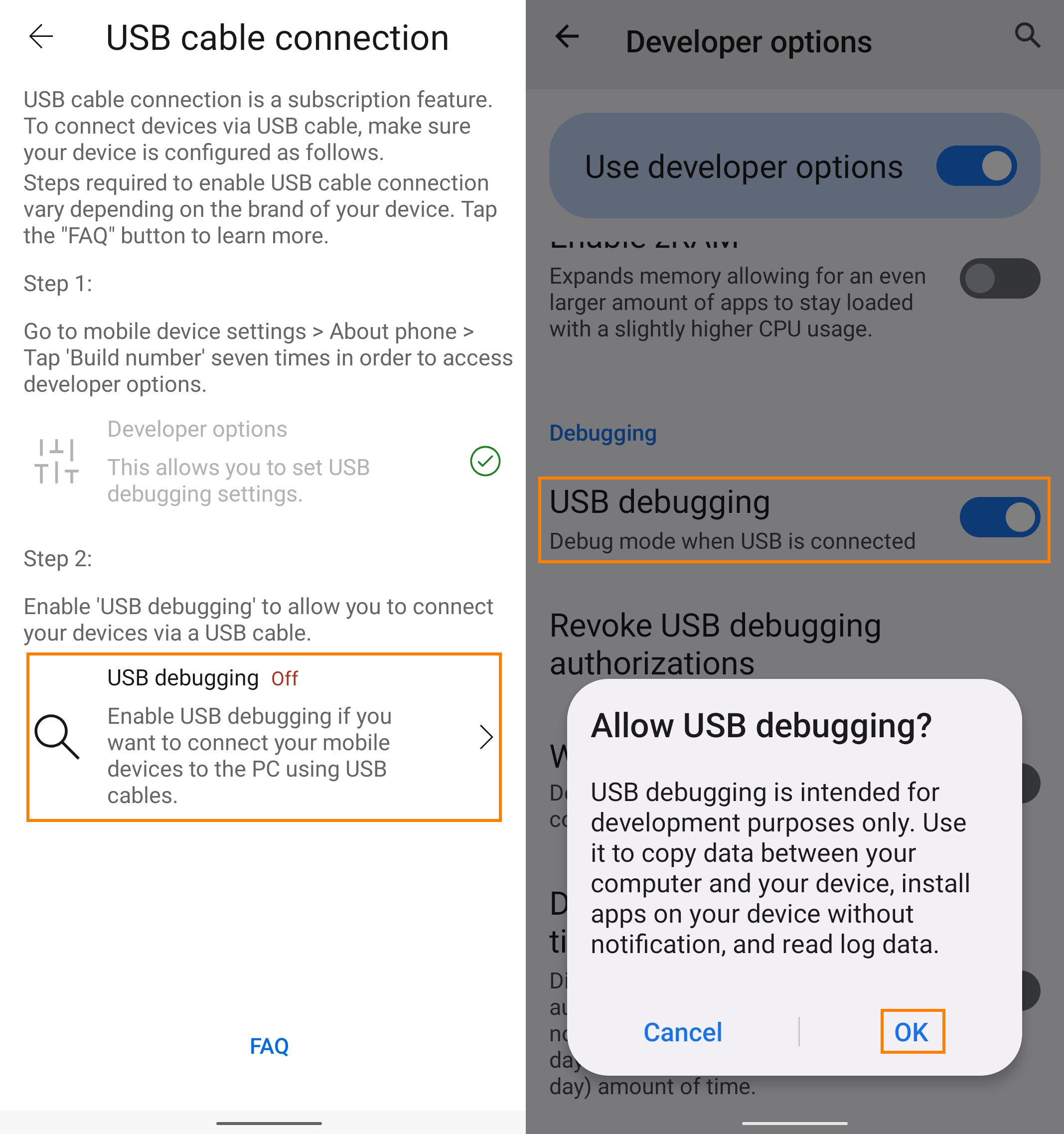 USB Debugging